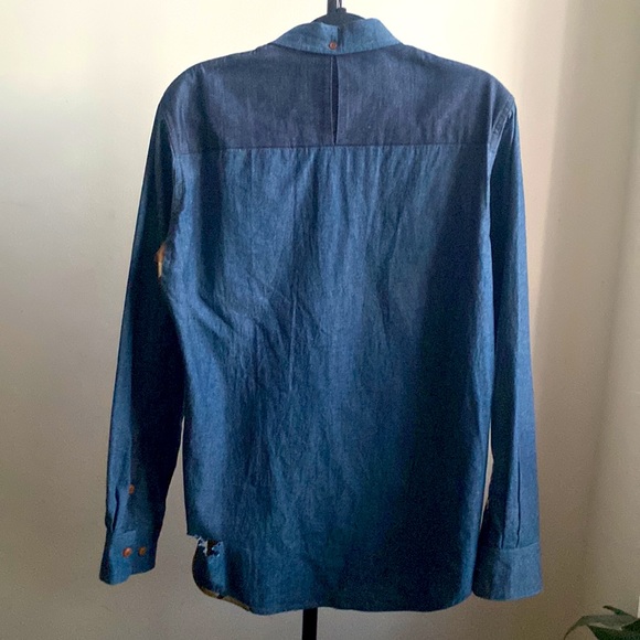 Staple long sleeve button up, denim and camo shirt - Picture 4 of 6